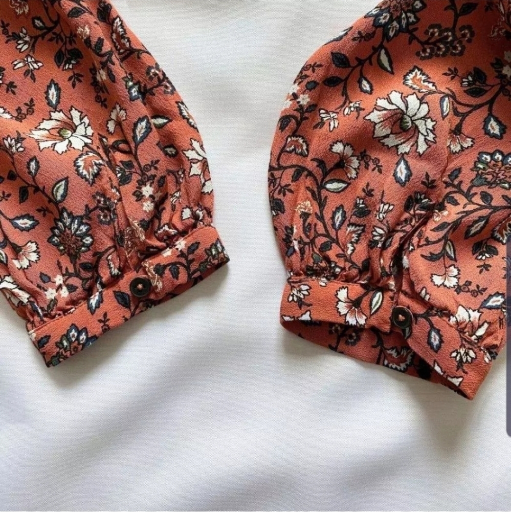 #126 Frank and Oak Ladies Flower Print Dress Size Medium - Picture 7 of 11